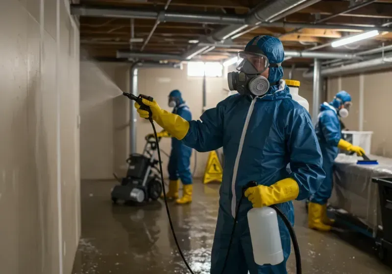 Basement Sanitization and Antimicrobial Treatment process in Burleson, TX